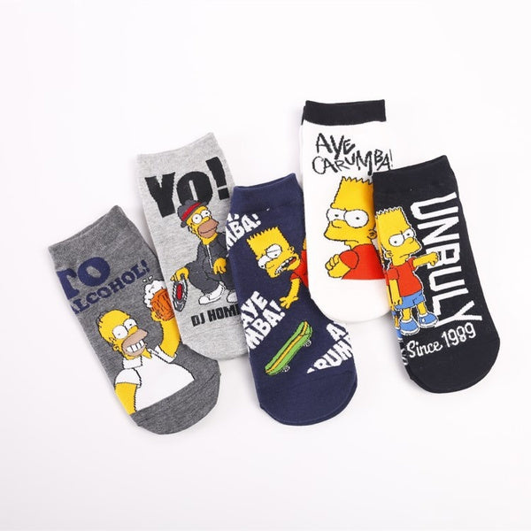 Happy Socks: Pack de 5 Medias Cortas de Los Simpsons.